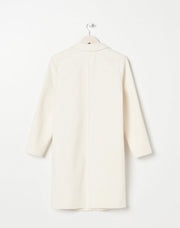 Coat with inverted collar